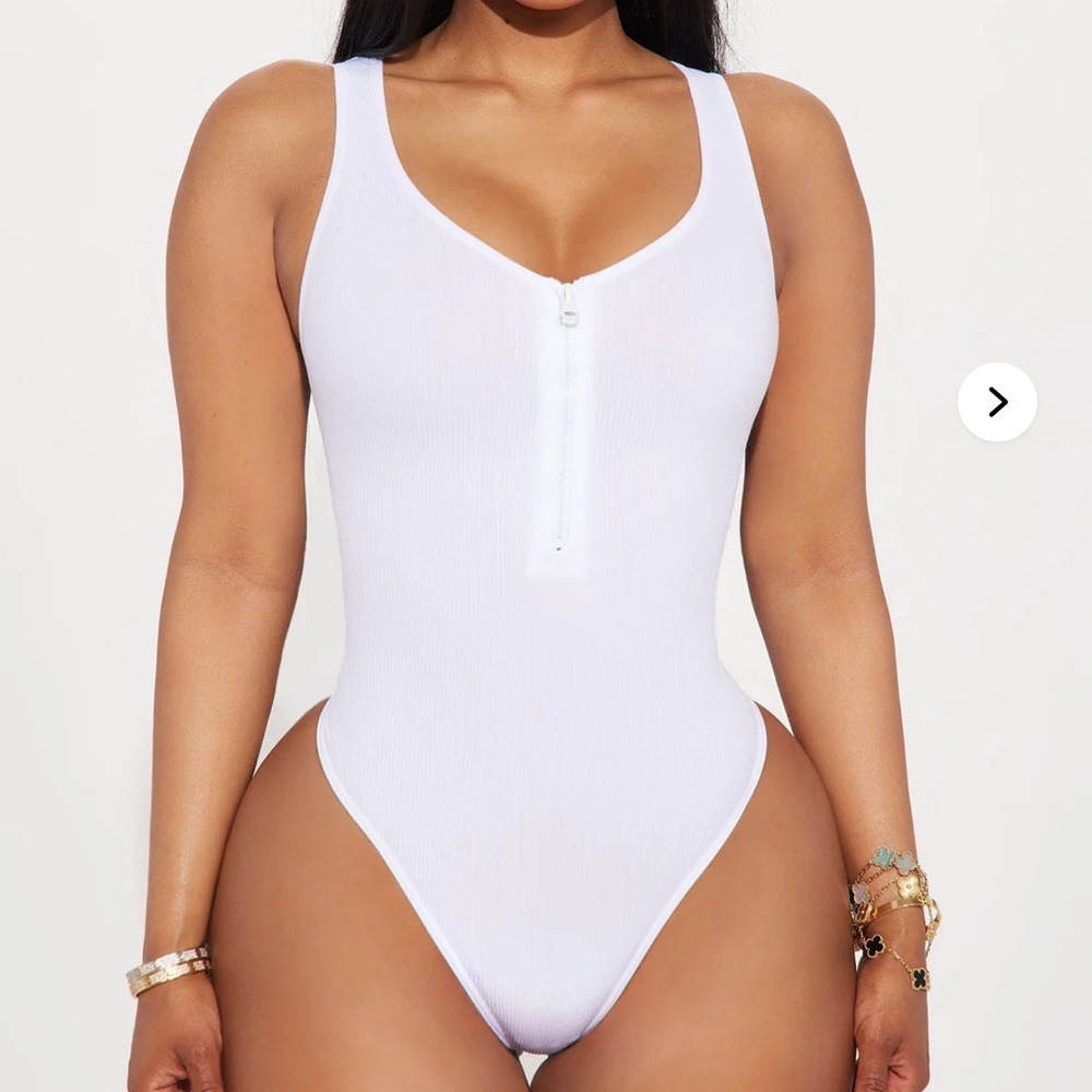 Fashion Nova White Bodysuit